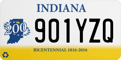 IN license plate 901YZQ