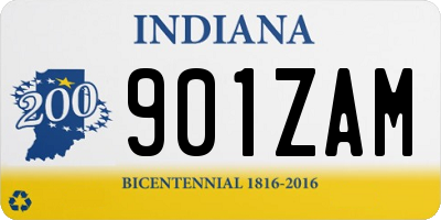IN license plate 901ZAM