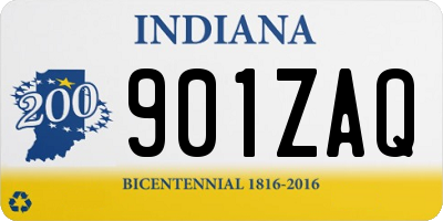 IN license plate 901ZAQ