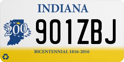 IN license plate 901ZBJ