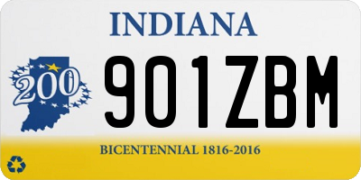 IN license plate 901ZBM