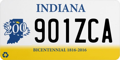 IN license plate 901ZCA