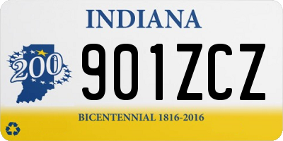 IN license plate 901ZCZ