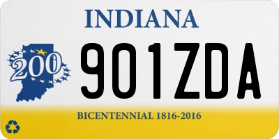 IN license plate 901ZDA