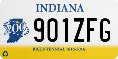 IN license plate 901ZFG