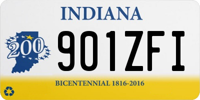 IN license plate 901ZFI