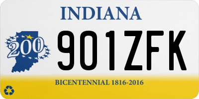 IN license plate 901ZFK