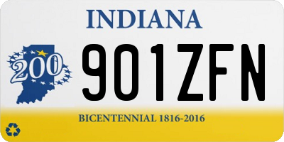 IN license plate 901ZFN