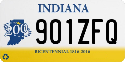 IN license plate 901ZFQ