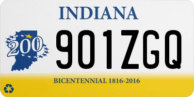 IN license plate 901ZGQ
