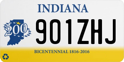 IN license plate 901ZHJ
