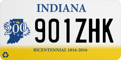 IN license plate 901ZHK