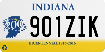 IN license plate 901ZIK