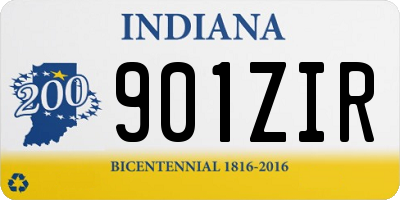 IN license plate 901ZIR