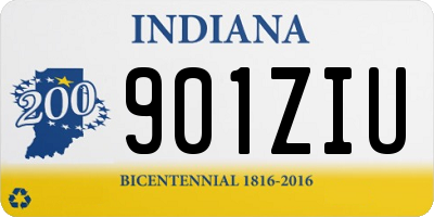 IN license plate 901ZIU