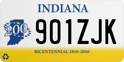 IN license plate 901ZJK
