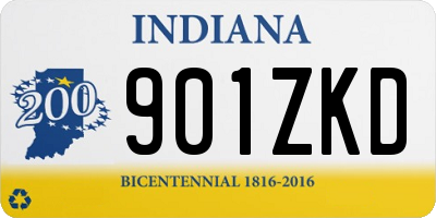 IN license plate 901ZKD