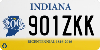 IN license plate 901ZKK