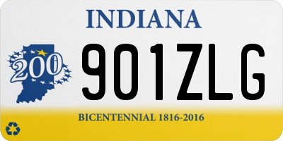 IN license plate 901ZLG