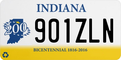 IN license plate 901ZLN