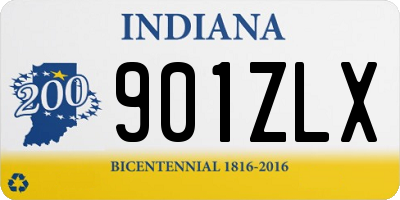 IN license plate 901ZLX