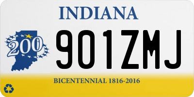 IN license plate 901ZMJ