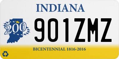 IN license plate 901ZMZ
