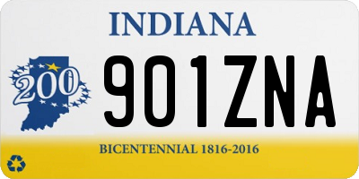 IN license plate 901ZNA