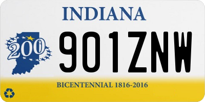 IN license plate 901ZNW