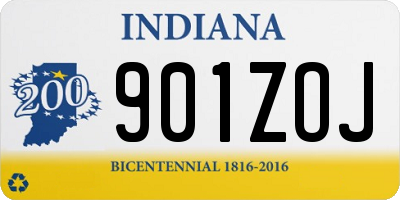 IN license plate 901ZOJ