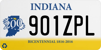 IN license plate 901ZPL