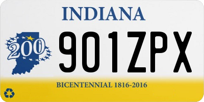 IN license plate 901ZPX