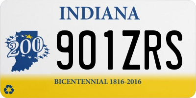 IN license plate 901ZRS