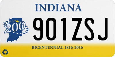 IN license plate 901ZSJ
