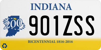IN license plate 901ZSS