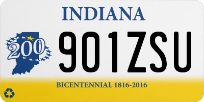 IN license plate 901ZSU