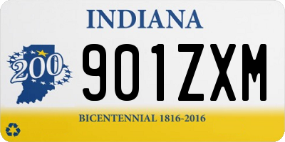 IN license plate 901ZXM