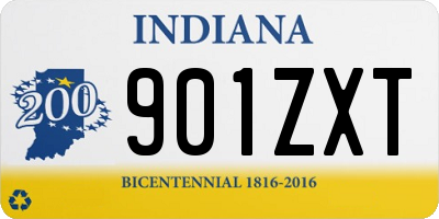 IN license plate 901ZXT