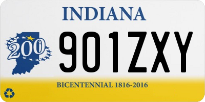 IN license plate 901ZXY