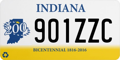 IN license plate 901ZZC