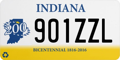 IN license plate 901ZZL