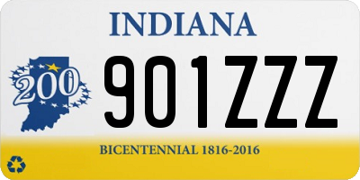 IN license plate 901ZZZ