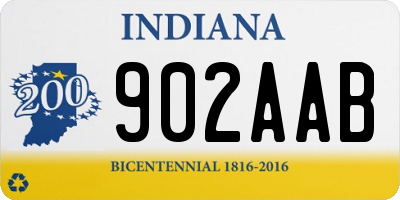 IN license plate 902AAB