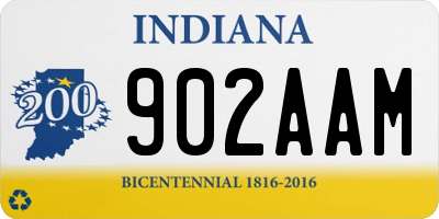 IN license plate 902AAM