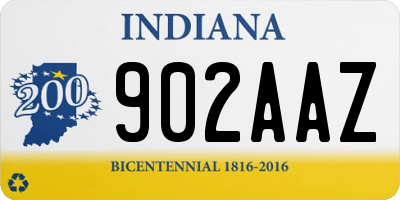 IN license plate 902AAZ