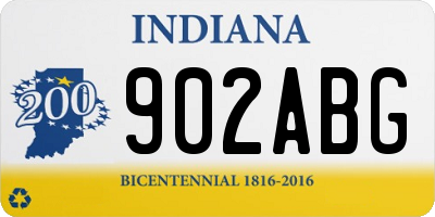 IN license plate 902ABG