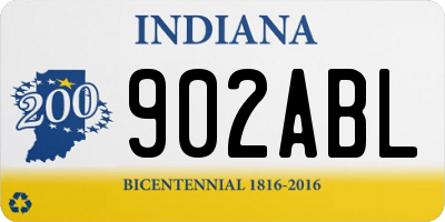IN license plate 902ABL