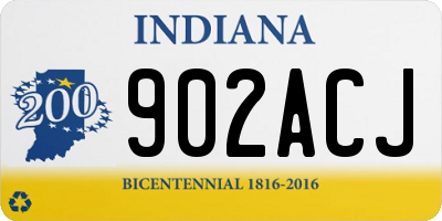 IN license plate 902ACJ