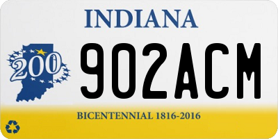 IN license plate 902ACM