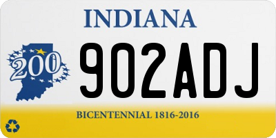 IN license plate 902ADJ